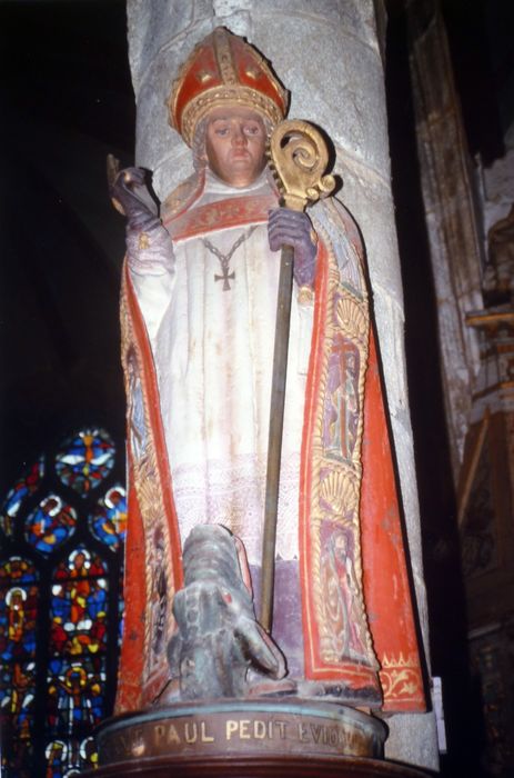 Statue : Saint Paul Aurélien et son dragon