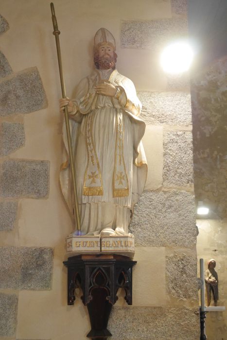 statue : Saint Guénéguan - © Ministère de la Culture (France), Conservation des antiquités et des objets d’art du Finistère, tous droits réservés