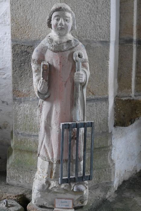 statue : Saint Laurent - © Ministère de la Culture (France), Conservation des antiquités et des objets d’art du Finistère, tous droits réservés