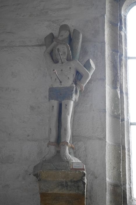 statue : Saint Sébastien - © Ministère de la Culture (France), Conservation des antiquités et des objets d’art du Finistère, tous droits réservés