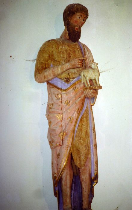 statue : Saint Jean-Baptiste, vue partielle - © Ministère de la Culture (France), Conservation des antiquités et des objets d’art du Finistère, tous droits réservés