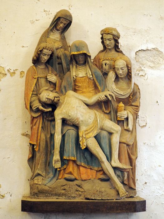 groupe sculpté : La Descente de Croix - © Ministère de la Culture (France), Conservation des antiquités et des objets d’art du Finistère, tous droits réservés