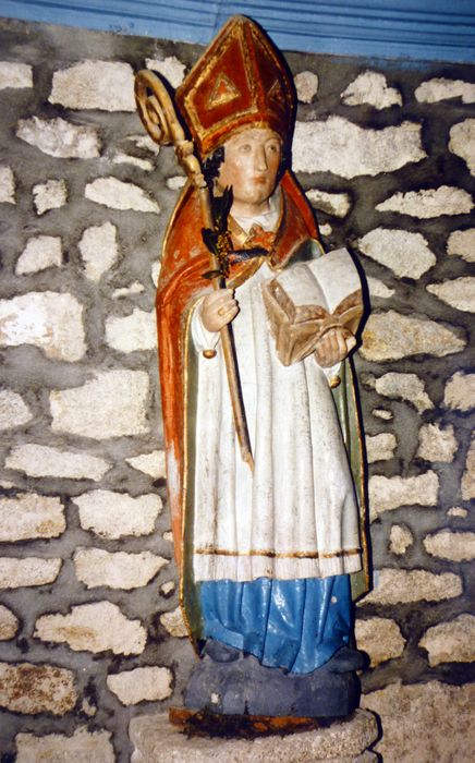 statue : Saint Quido en évêque - © Ministère de la Culture (France), Conservation des antiquités et des objets d’art du Finistère, tous droits réservés