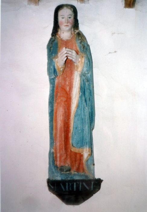 statue : Sainte Martine - © Ministère de la Culture (France), Conservation des antiquités et des objets d’art du Finistère, tous droits réservés