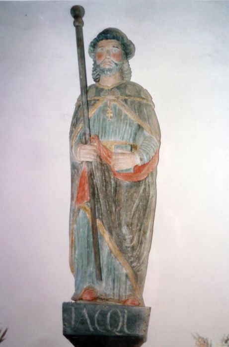 statue : Saint Jacques - © Ministère de la Culture (France), Conservation des antiquités et des objets d’art du Finistère, tous droits réservés