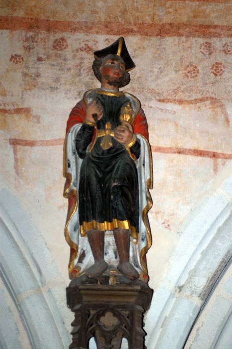 2 statues : Saint Côme, Saint Damien, détail saint Damien