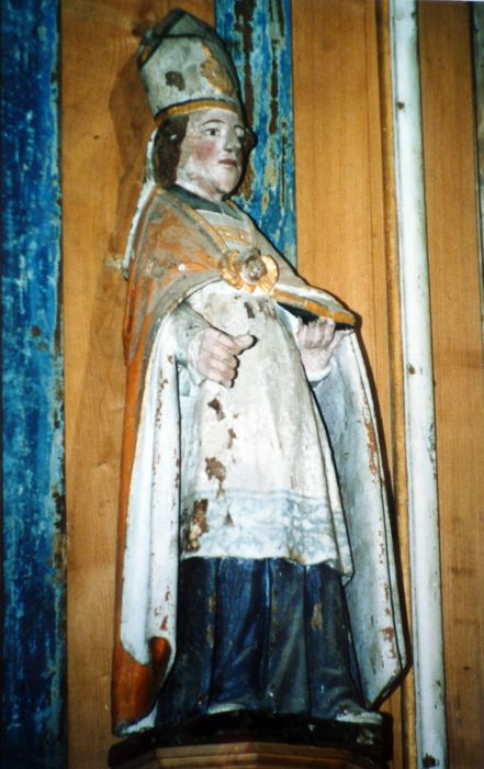 statue : Saint évêque n° 3 - © Ministère de la Culture (France), Conservation des antiquités et des objets d’art du Finistère, tous droits réservés