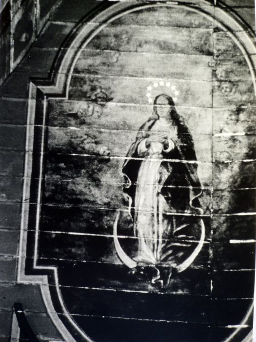 peintures murales : Scènes de la vie de la Vierge, tableau Vierge de l’Apocalypse - © Ministère de la Culture (France), Conservation des antiquités et des objets d’art du Finistère, tous droits réservés