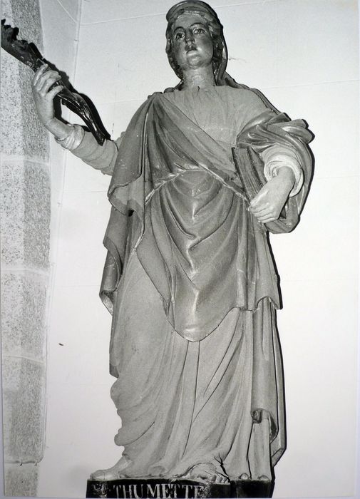 statue : Sainte Thumette - © Ministère de la Culture (France), Conservation des antiquités et des objets d’art du Finistère, tous droits réservés