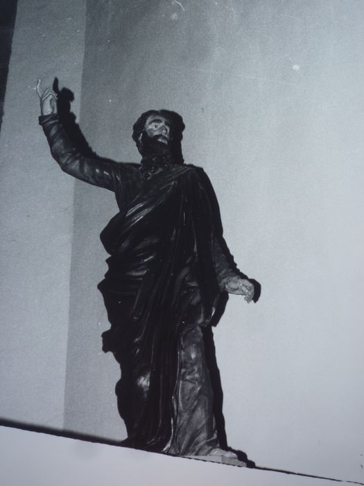 statue : Saint Pierre, détail - © Ministère de la Culture (France), Conservation des antiquités et des objets d’art du Finistère, tous droits réservés