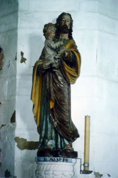 statue : Saint Joseph et Jésus - © Ministère de la Culture (France), Conservation des antiquités et des objets d’art du Finistère, tous droits réservés