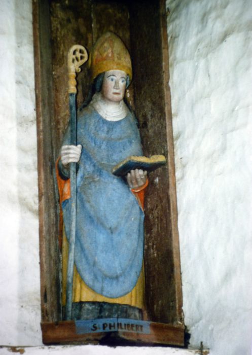 statue et niche : Saint Philibert - © Ministère de la Culture (France), Conservation des antiquités et des objets d’art du Finistère, tous droits réservés