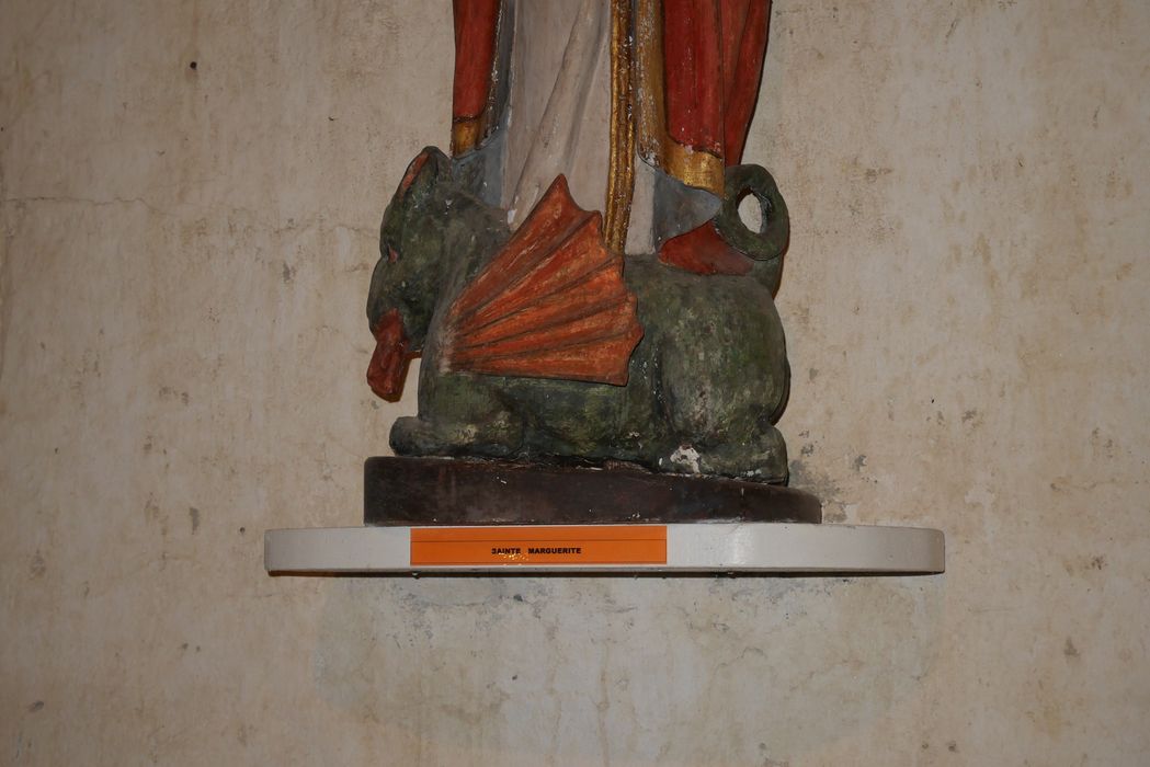 statue : Sainte Marguerite, détail dragon - © Ministère de la Culture (France), Conservation des antiquités et des objets d’art du Finistère, tous droits réservés