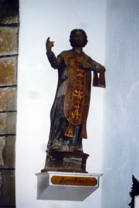 statue : Saint Amet - © Ministère de la Culture (France), Conservation des antiquités et des objets d’art du Finistère, tous droits réservés