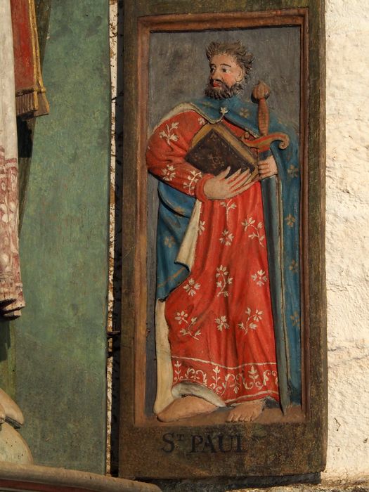 niche de la statue : Saint Maurice, détail du panneau inférieur droit