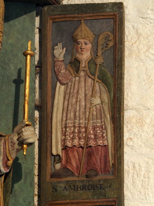 niche de la statue : Saint Maurice, détail du panneau supérieur droit