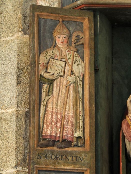 niche de la statue : Saint Maurice, détail du panneau supérieur gauche