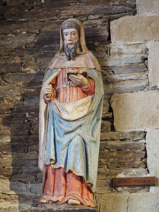 statue : Sainte Ruélin - © Ministère de la Culture (France), Conservation des antiquités et des objets d’art du Finistère, tous droits réservés