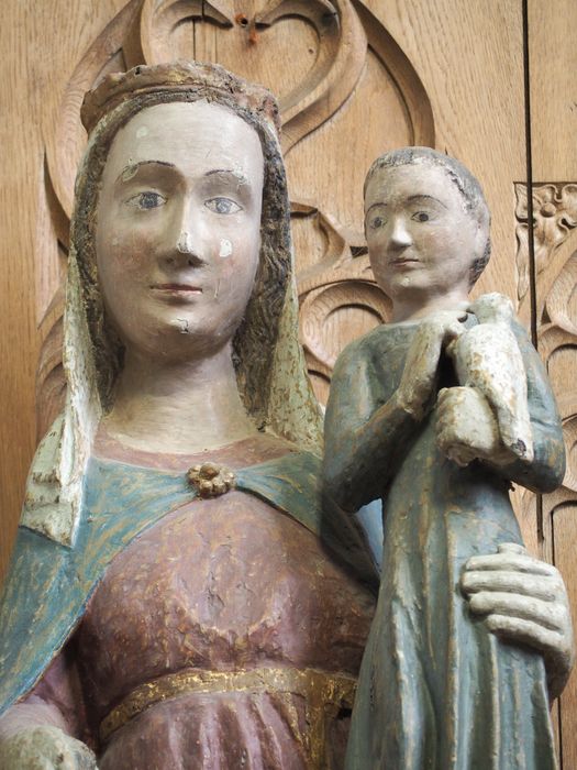 statue : La Vierge dite Notre Dame de Délivrance, vue partielle - © Ministère de la Culture (France), Conservation des antiquités et des objets d’art du Finistère – Tous droits réservés