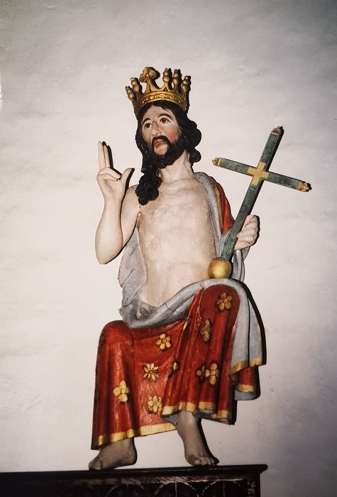 statue : Christ Roi - © Ministère de la Culture (France), Conservation des antiquités et des objets d’art du Finistère, tous droits réservés