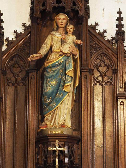 statue : Vierge à l'Enfant - © Ministère de la Culture (France), Conservation des antiquités et des objets d’art du Finistère, tous droits réservés