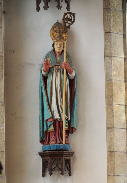 statue : Saint Budoc - © Ministère de la Culture (France), Conservation des antiquités et des objets d’art du Finistère – Tous droits réservés