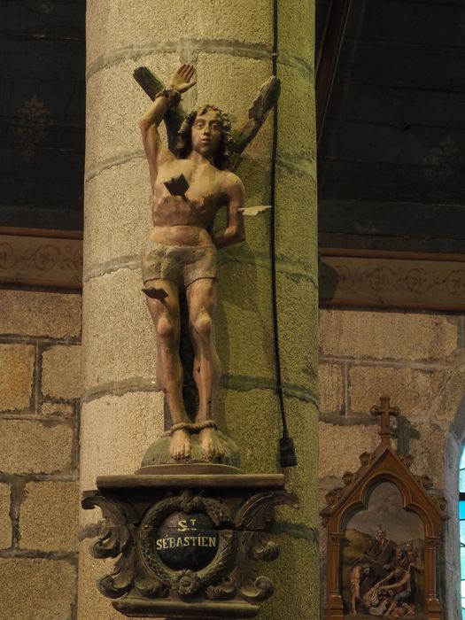 statue, socle : Saint Sébastien