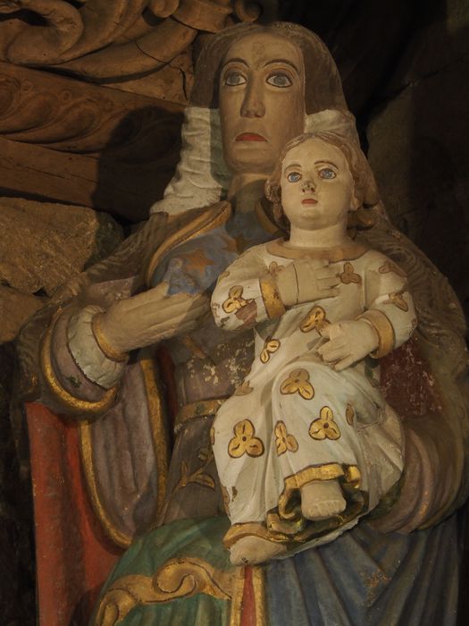 statue : Vierge dite Notre Dame de Tréguron, vue partielle