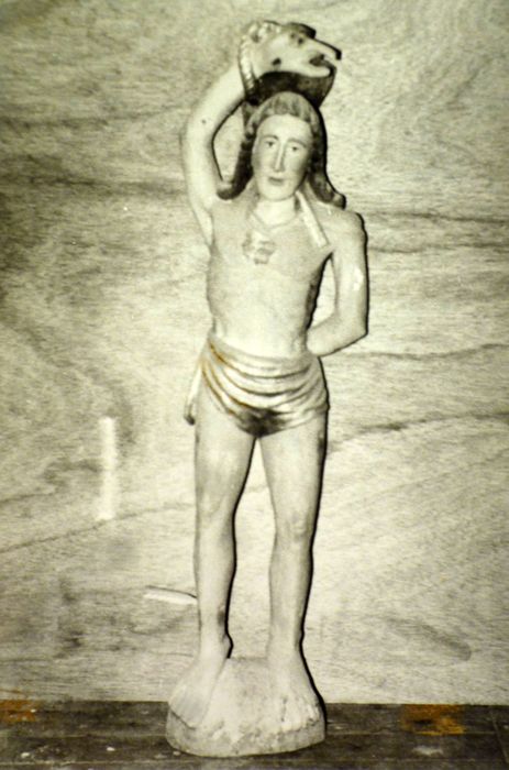 statuette : Saint Sébastien - © Ministère de la Culture (France), Conservation des antiquités et des objets d’art du Finistère, tous droits réservés