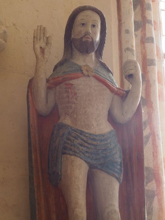 statue : Christ de l'Ascension, vue partielle