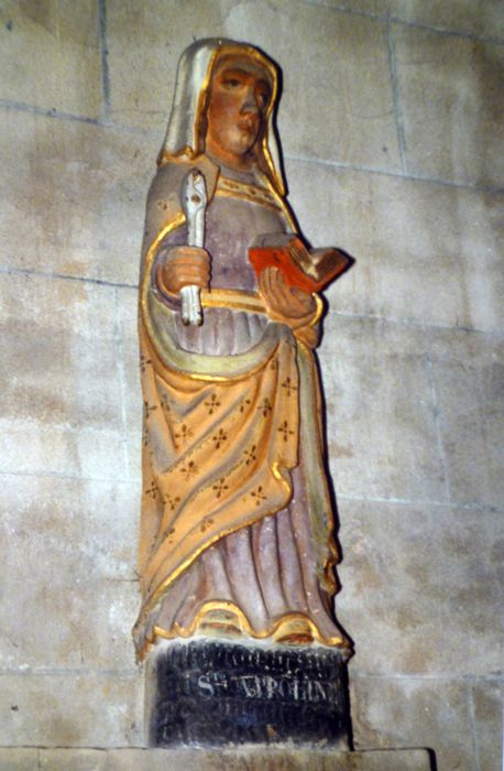 statue : Sainte Apolline - © Ministère de la Culture (France), Conservation des antiquités et des objets d’art du Finistère – Tous droits réservés