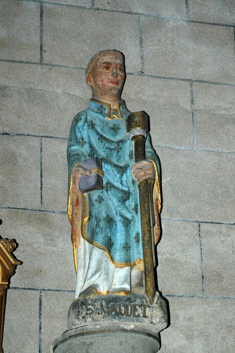 statue : Saint Maudet - © Ministère de la Culture (France), Conservation des antiquités et des objets d’art du Finistère, tous droits réservés