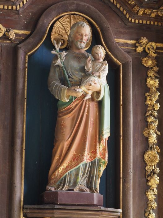 groupe sculpté : Saint Joseph et l'Enfant