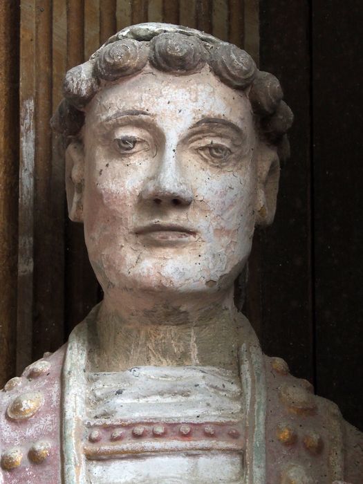 statue : Saint Maudet, détail - © Ministère de la Culture (France), Conservation des antiquités et des objets d’art du Finistère – Tous droits réservés