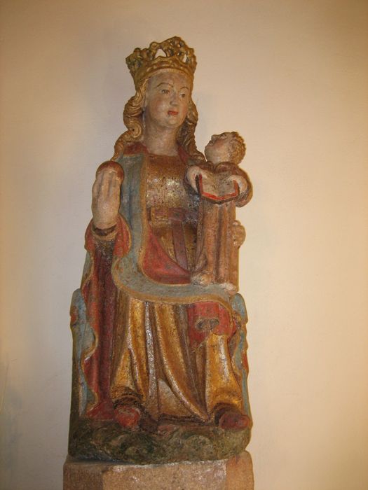 statue : Vierge à l'enfant assise, dite Notre-Dame de Kerzéan