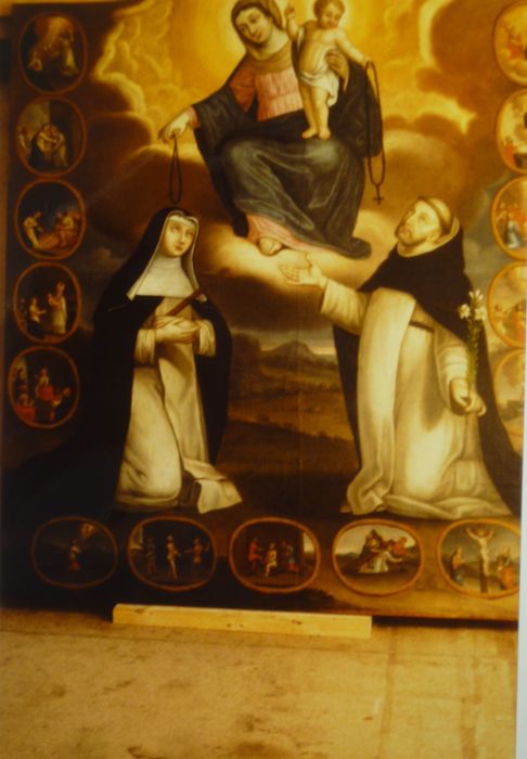 tableau : Remise du Rosaire (la), vue partielle