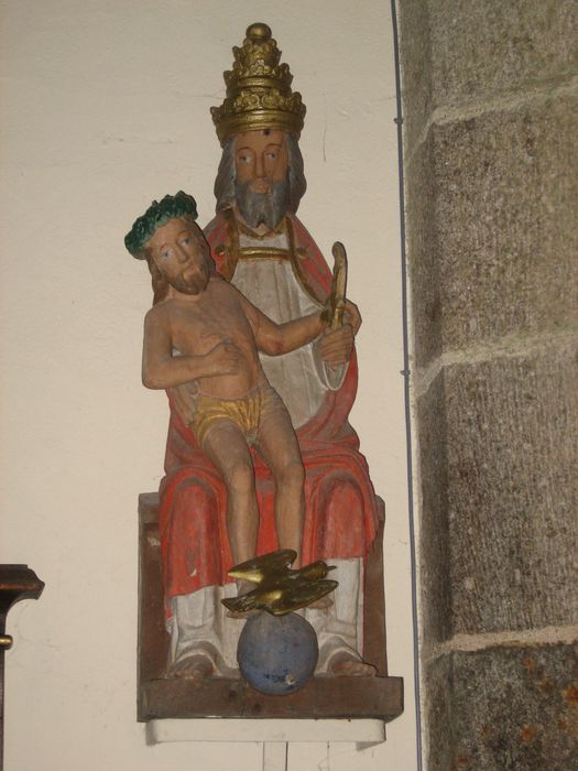 groupe sculpté : Trinité - © Ministère de la Culture (France), Conservation des antiquités et des objets d’art du Finistère, tous droits réservés