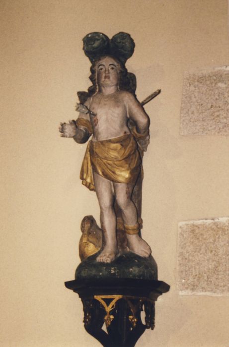 statue : Saint Sébastien - © Ministère de la Culture (France), Conservation des antiquités et des objets d’art du Finistère – Tous droits réservés