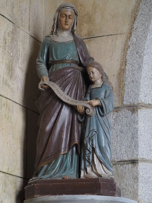 groupe sculpté : Education de la Vierge (l') - © Ministère de la Culture (France), Conservation des antiquités et des objets d’art du Finistère, tous droits réservés