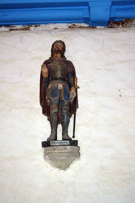 statue : Saint Symphorien - © Ministère de la Culture (France), Conservation des antiquités et des objets d’art du Finistère, tous droits réservés