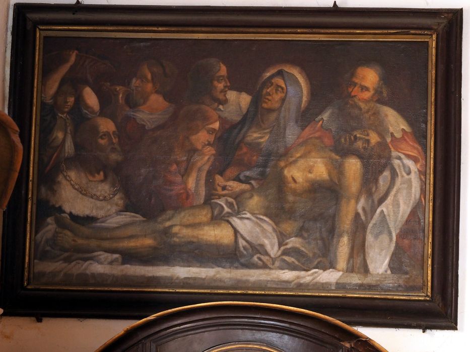 tableau : Descente de Croix (la) - © Ministère de la Culture (France), Conservation des antiquités et des objets d’art du Finistère – Tous droits réservés