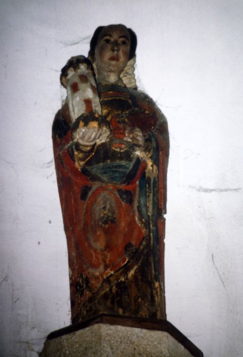 statue : Sainte Barbe - © Ministère de la Culture (France), Conservation des antiquités et des objets d’art du Finistère – Tous droits réservés