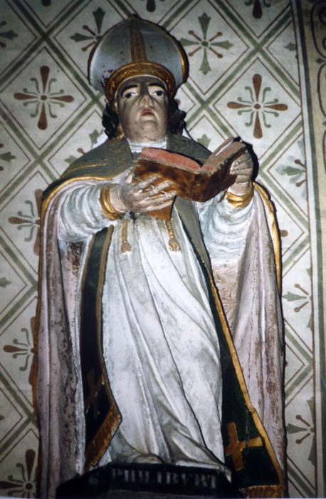 statue : Saint Philibert en évêque - © Ministère de la Culture (France), Conservation des antiquités et des objets d’art du Finistère, tous droits réservés