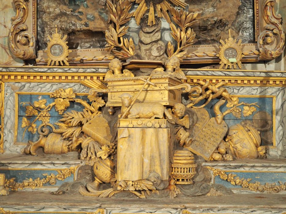 maître-autel, retable, détail - © Ministère de la Culture (France), Conservation des antiquités et des objets d’art du Finistère, tous droits réservés