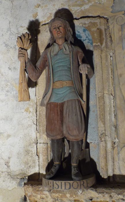 statue : Saint Isidore - © Ministère de la Culture (France), Conservation des antiquités et des objets d’art du Finistère, tous droits réservés