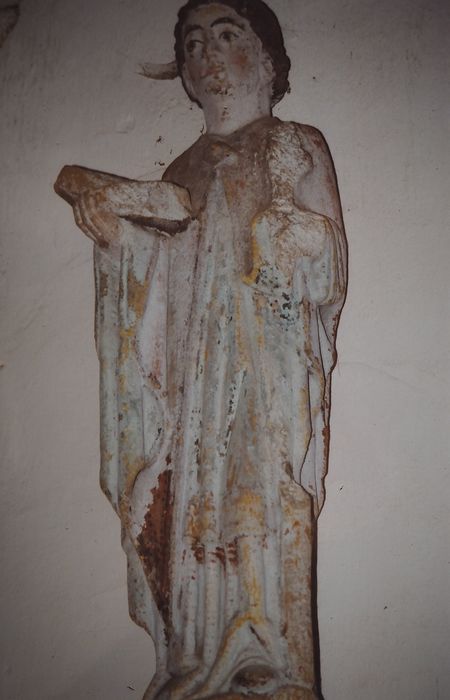 statue : Saint Maurice abbé - © Ministère de la Culture (France), Conservation des antiquités et des objets d’art du Finistère, tous droits réservés