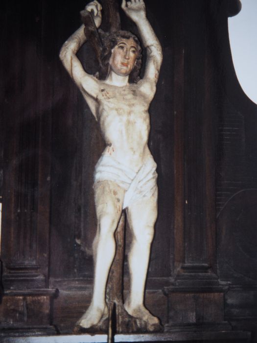 statue : Saint Sébastien - © Ministère de la Culture (France), Conservation des antiquités et des objets d’art du Finistère – Tous droits réservés