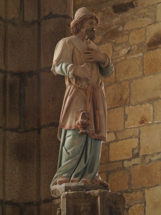 statue : Saint Zacharie - © Ministère de la Culture (France), Conservation des antiquités et des objets d’art du Finistère, tous droits réservés