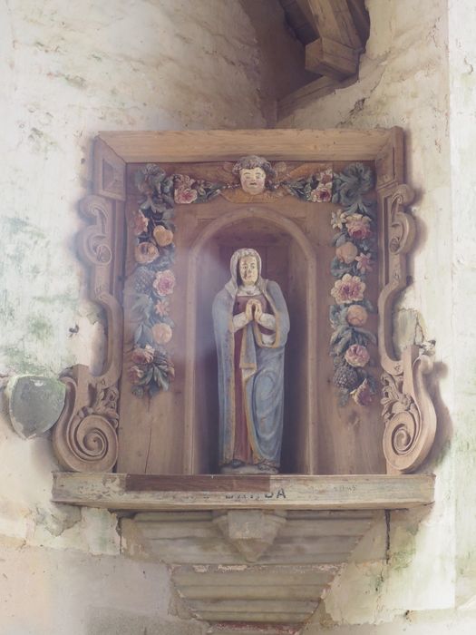 statue, niche : Vierge au calvaire