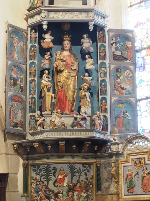 statue : Vierge à l'Enfant dite Notre-Dame du Crann, niche